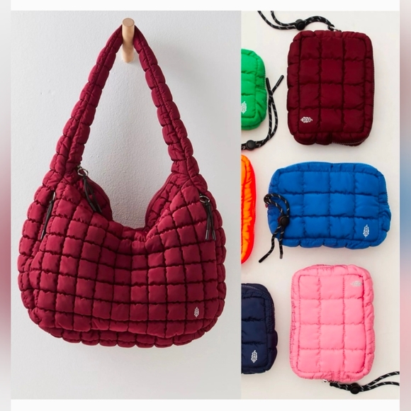 Free People Handbags - Free People Quilted Carryall Bag And Mini Case